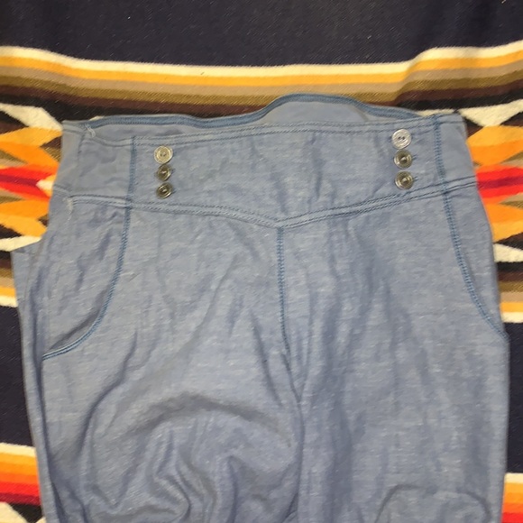 Free People Blue Wide Leg Pants - Picture 2 of 7